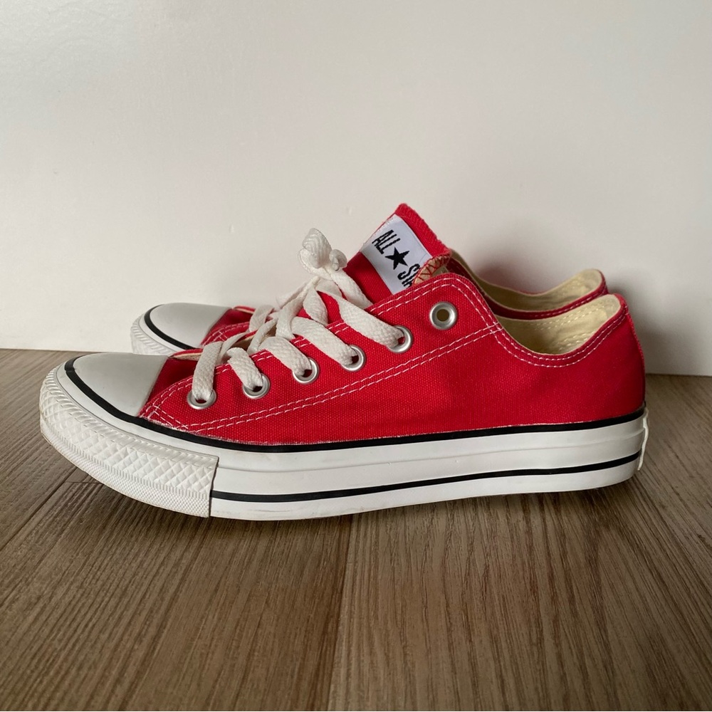 Converse Red All Star Canvas Sneakers